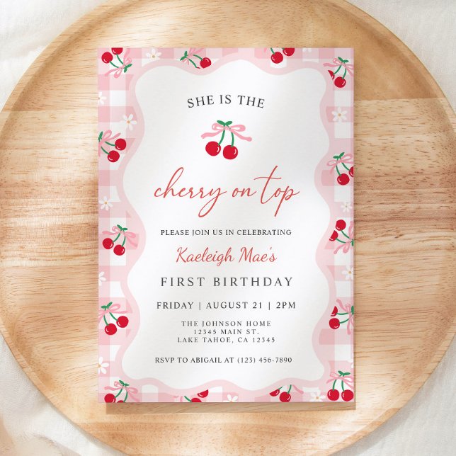 Cherry On Top Birthday Invitation (Creator Uploaded)