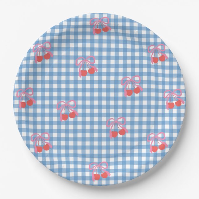 Cherry on Top Birthday Paper Plates (Front)