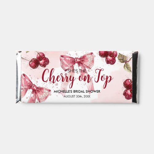 Cherry on Top Bow Cocktail Summer Bridal Shower Hershey Bar Favors