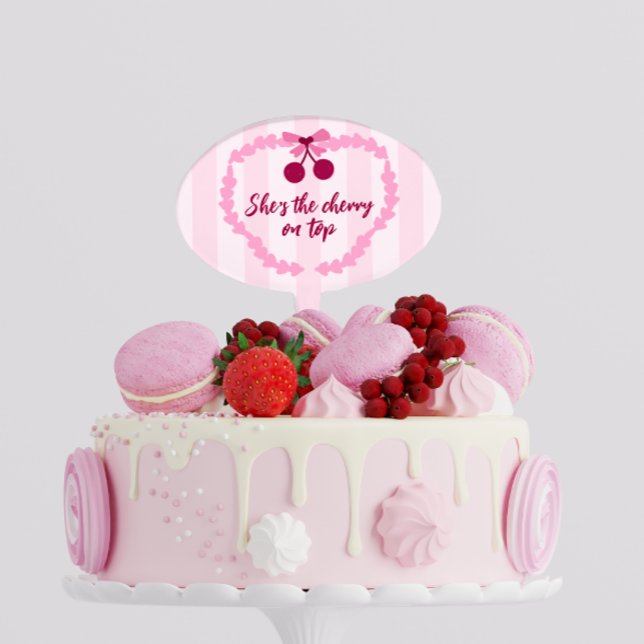 Cherry On Top Bridal Shower  Cake Topper (Creator Uploaded)