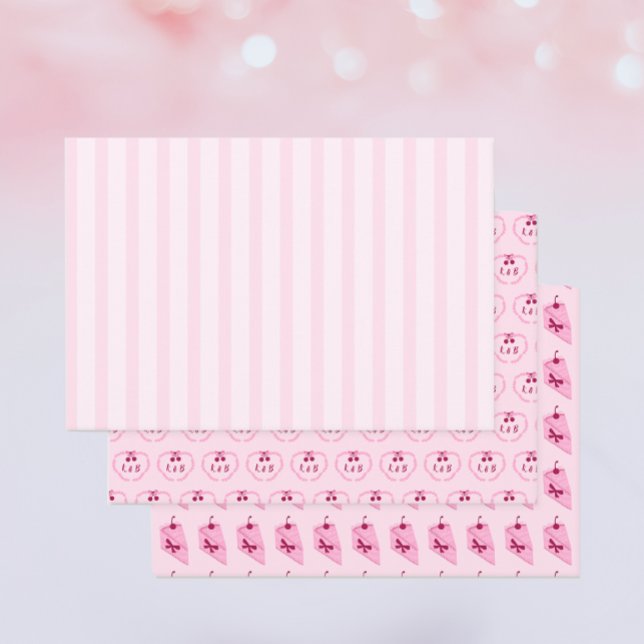 Cherry on Top Bridal Shower Custom Wrapping Paper Sheets (Creator Uploaded)