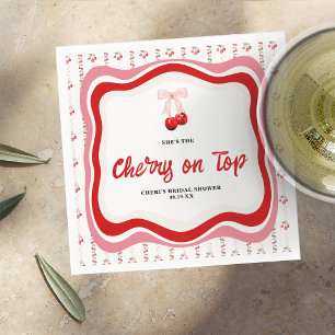 Cherry on Top Bridal Shower Napkins