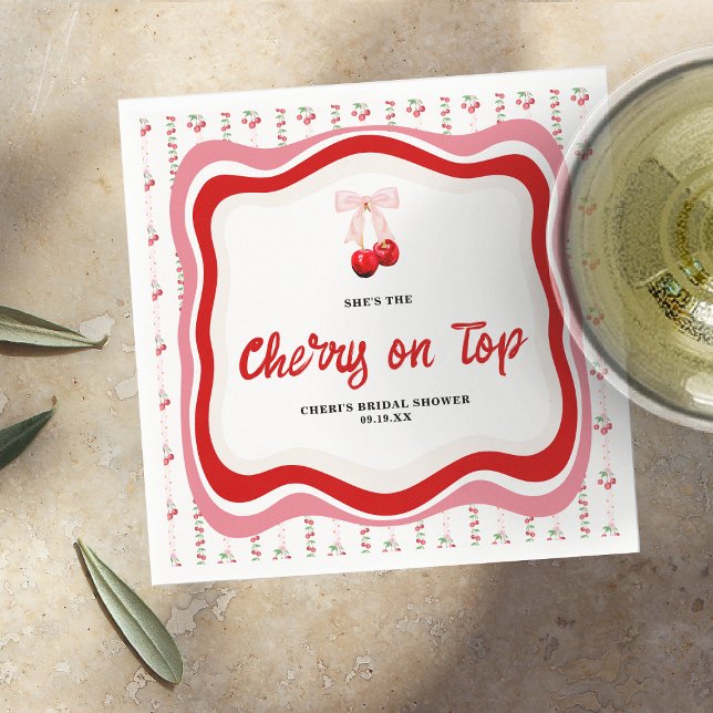 Cherry on Top | Bridal Shower  Napkins (Creator Uploaded)