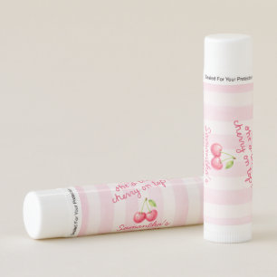 Cherry On Top Coquette Baby Shower Lip Balm