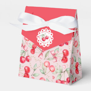 Cherry on Top Girl Baby Shower Favor Treat Box