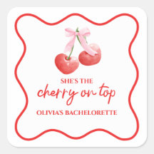 Cherry on Top Pink Bow Bachelorette
