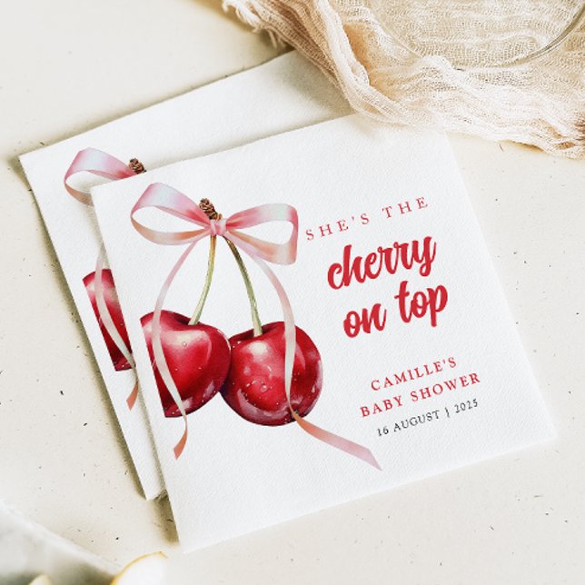 Cherry on Top Shower Napkins (Creator Uploaded)