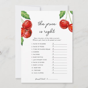 Cherry on top The Price is Right Baby Shower Game  Holiday Card
