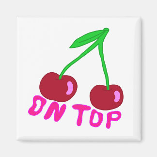Cherry On Top, Vibrant Colorful Design Magnet