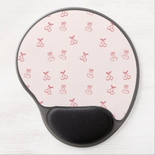 Cherry Outline Minimalism Gel Mouse Pad