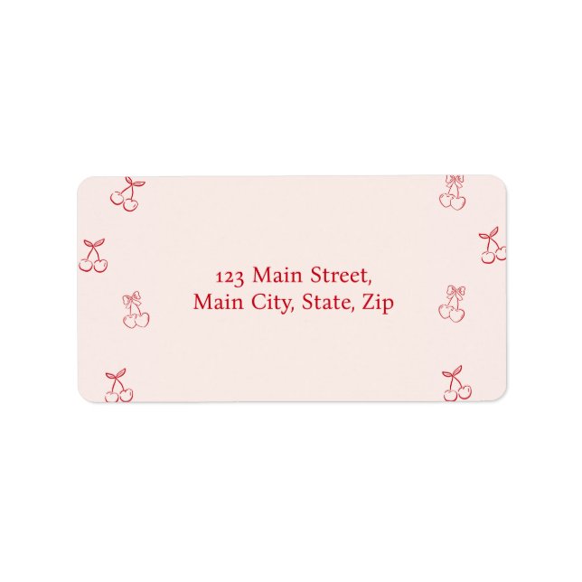 Cherry Outline Minimalism Label (Front)