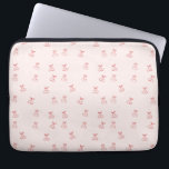 Cherry Outline Minimalism Laptop Sleeve<br><div class="desc">Cute pattern of red cherries on a light pink background,  great for summer vibes and June birthdays.</div>