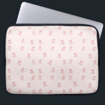 Cherry Outline Minimalism Laptop Sleeve<br><div class="desc">Cute pattern of red cherries on a light pink background,  great for summer vibes and June birthdays.</div>