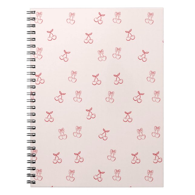 Cherry Outline Minimalism Notebook (Front)