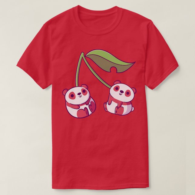 Cherry Pandas T-Shirt (Design Front)