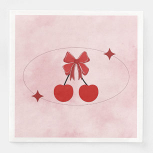 Cherry Paper Dinner Napkins