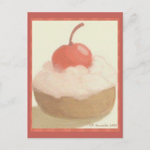 Cherry Pastry sweet collection Postcard