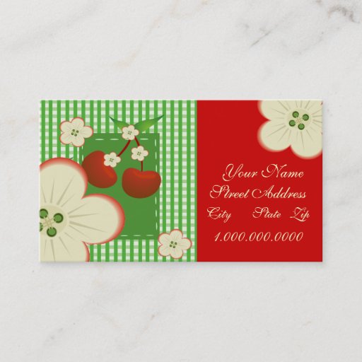 Customizable Cherry Patch Business Cards