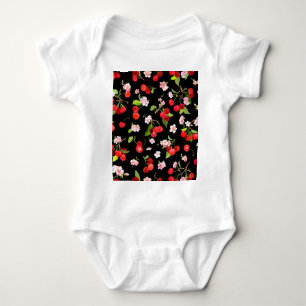 Cherry Pattern 1 Baby Bodysuit