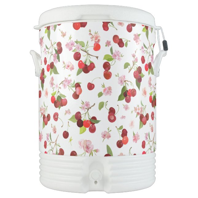 Cherry Pattern 1 Beverage Cooler (Front)