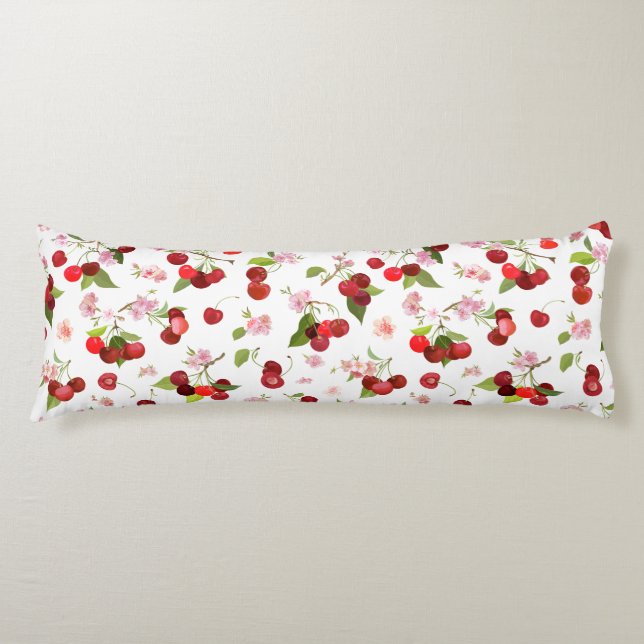 Cherry Pattern 1 Body Pillow (Front)