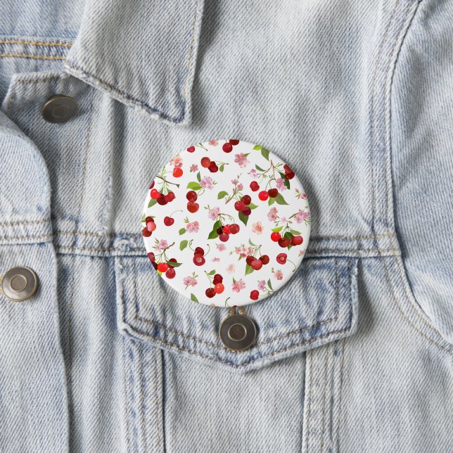 Cherry Pattern 1 Button (In Situ)