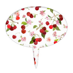 Cherry Pattern 1 Cake Topper