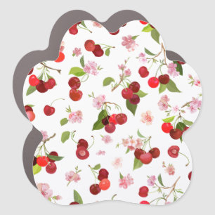 Cherry Pattern 1 Car Magnet