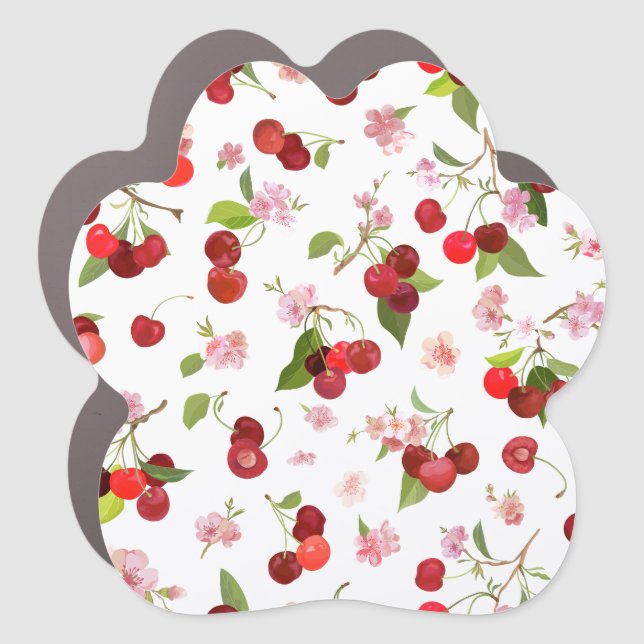 Cherry Pattern 1 Car Magnet (Front)