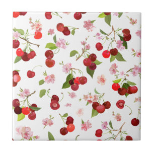 Cherry Pattern 1 Ceramic Tile