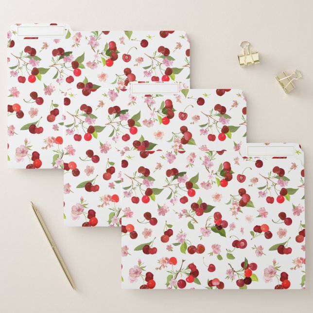Cherry Pattern 1 File Folder (Set)