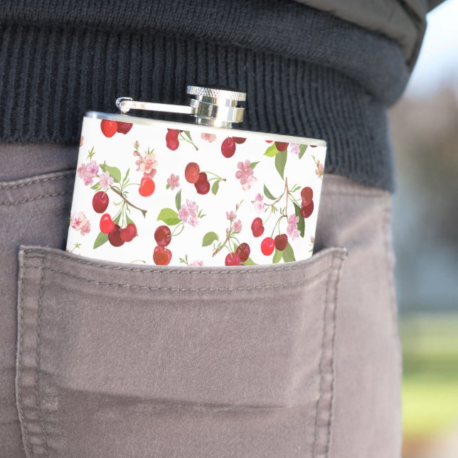 Cherry Pattern 1 Flask (In Situ)