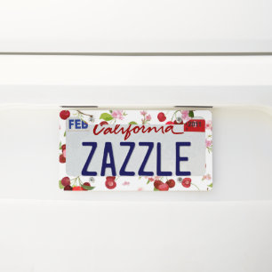 Cherry Pattern 1 License Plate Frame