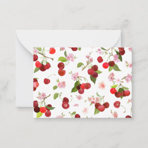 Cherry Pattern 1 Note Card
