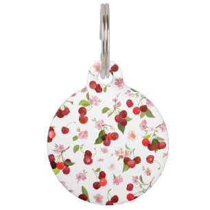 Cherry Pattern 1 Pet ID Tag