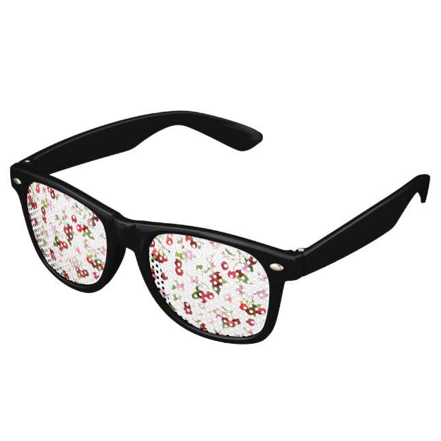 Cherry Pattern 1 Retro Sunglasses (Angled)