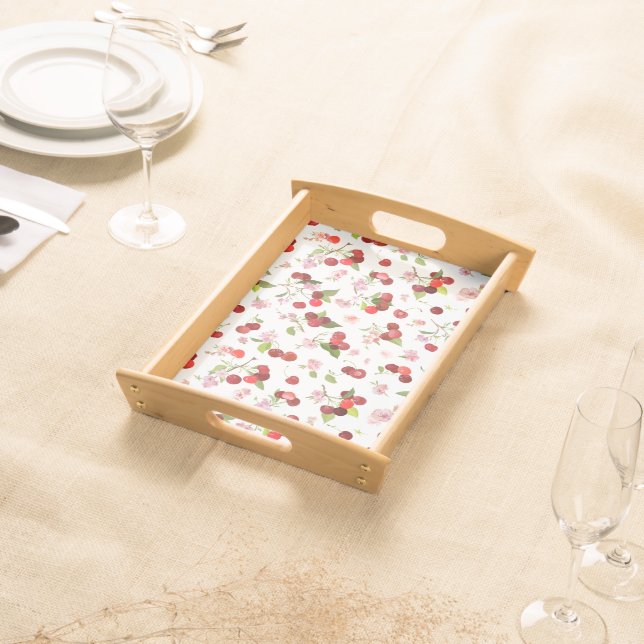Cherry Pattern 1 Serving Tray (Front)
