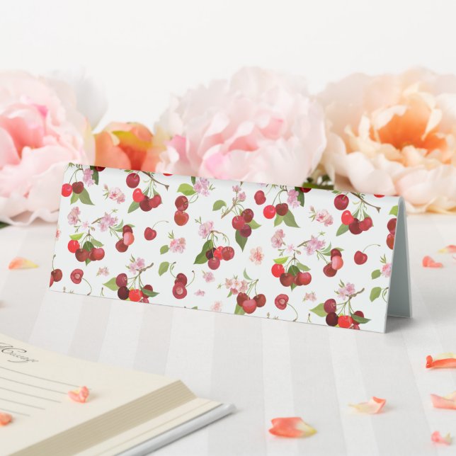 Cherry Pattern 1 Table Tent (In SItu (Wedding))