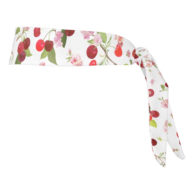 Cherry Pattern 1 Tie Headband (Rotate 90)