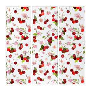 Cherry Pattern 1 Triptych