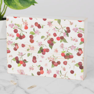 Cherry Pattern 1 Wooden Box Sign