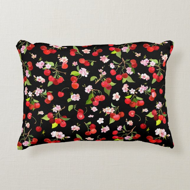 Cherry Pattern 2 Accent Pillow (Front)