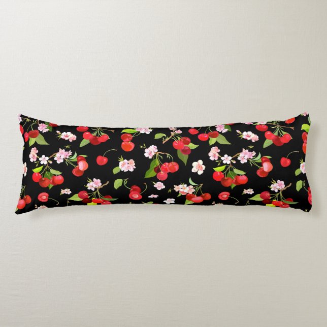 Cherry Pattern 2 Body Pillow (Front)