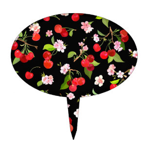 Cherry Pattern 2 Cake Topper