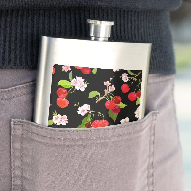 Cherry Pattern 2 Flask (In Situ)