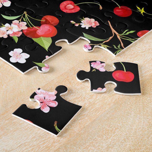 Cherry Pattern 2 Jigsaw Puzzle (Side)