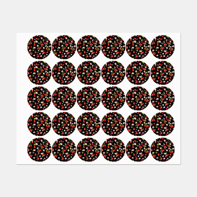 Cherry Pattern 2 Labels (Sheet)