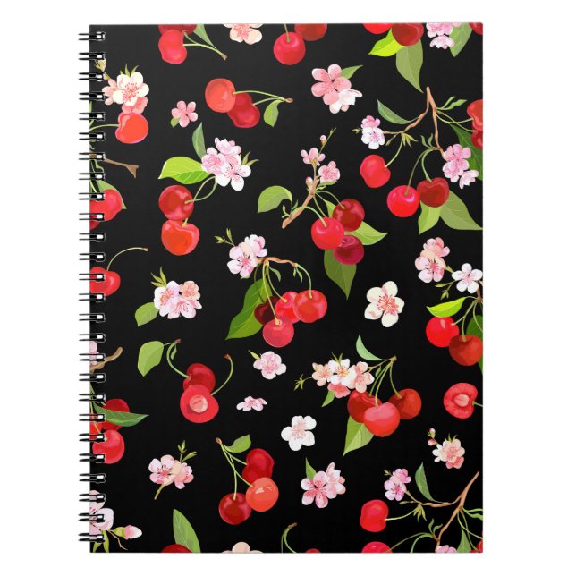 Cherry Pattern 2 Notebook (Front)