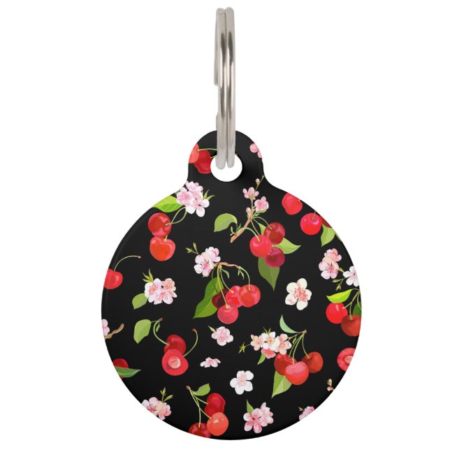 Cherry Pattern 2 Pet ID Tag (Front)