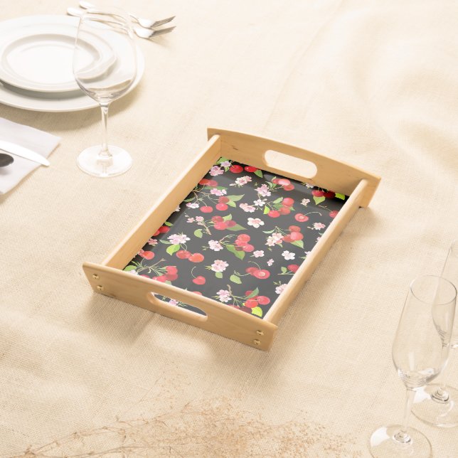 Cherry Pattern 2 Serving Tray (Front)